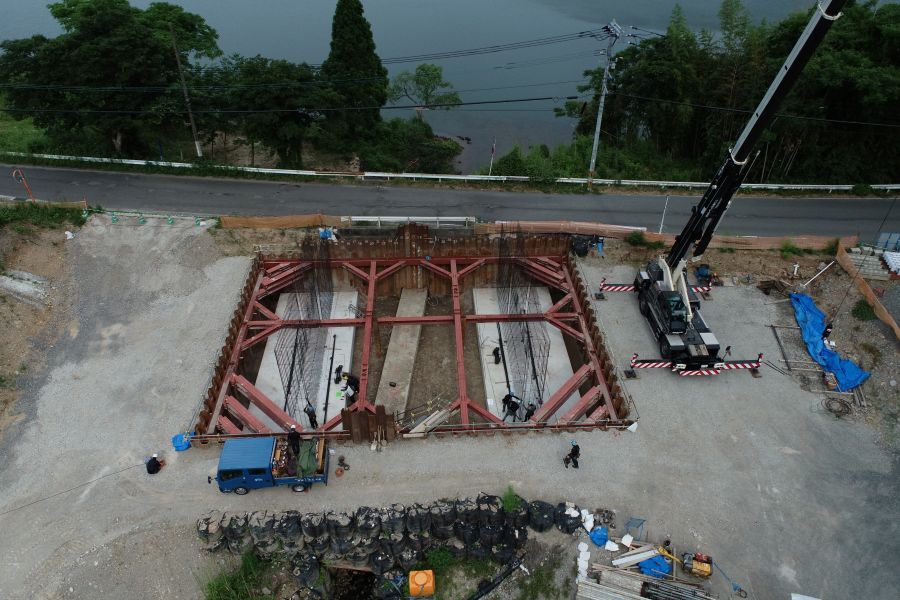 鹿児島3号新城地区函渠設置（その1）工事1月