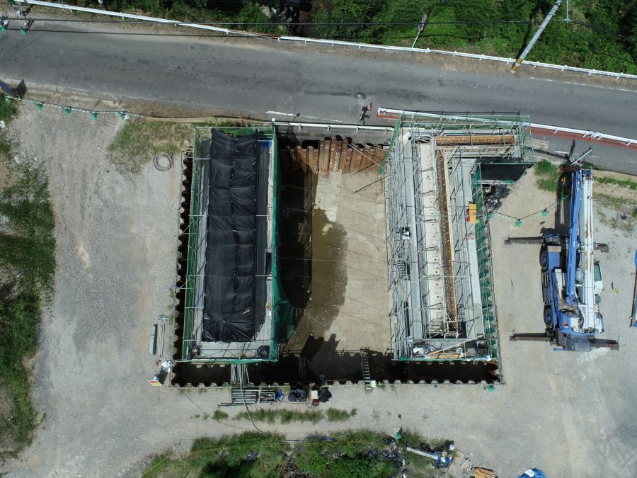 天辰第二地区区画整理事業　皿山橋橋梁下部工工事（6-8）